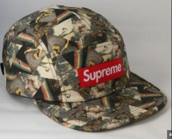 Supreme Liberty Thorgerson Black Camp Cap 5 Panel Hat RARE LIKE NEW